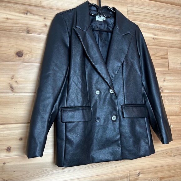 Princess Polly Faux Leather Blazer - Picture 1 of 4